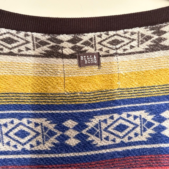 Billabong Women’s Striped Aztec Crewneck Sweater - Picture 9 of 11